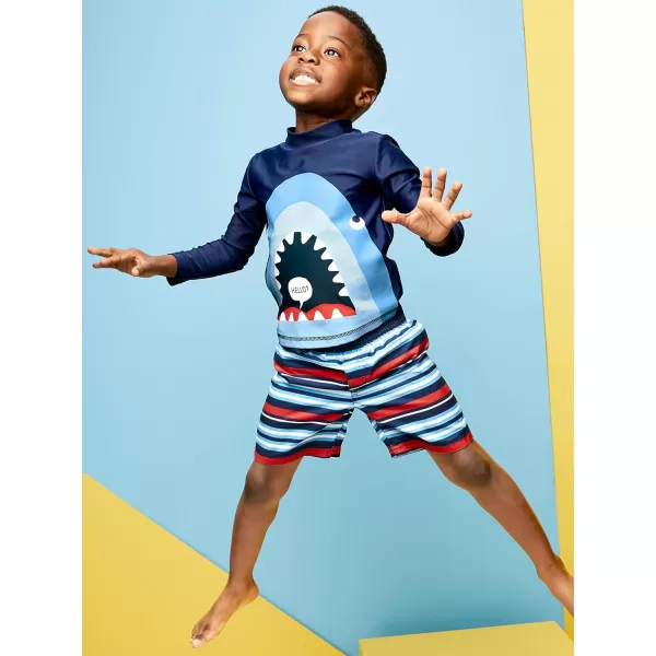 Simple Joys by Carter's Toddlers and Baby Boys' Swimsuit Trunk and Rashguard Set