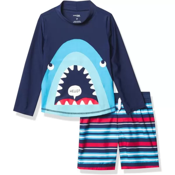 Simple Joys by Carter's Toddlers and Baby Boys' Swimsuit Trunk and Rashguard Set