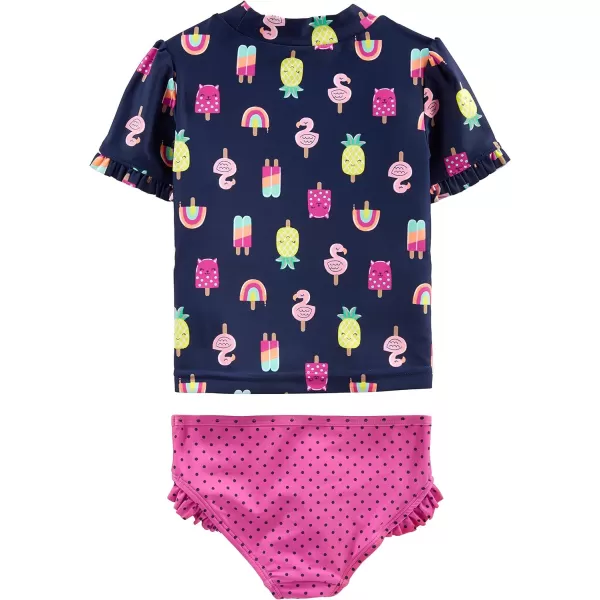 Simple Joys by Carter's Toddlers and Baby Girls' 2-Piece Assorted Rashguard Sets