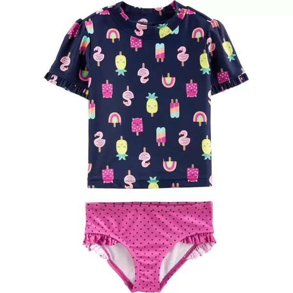 Simple Joys by Carter's Toddlers and Baby Girls' 2-Piece Assorted Rashguard Sets