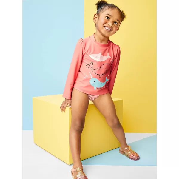 Simple Joys by Carter's Toddlers and Baby Girls' 3-Piece Assorted Rashguard Sets