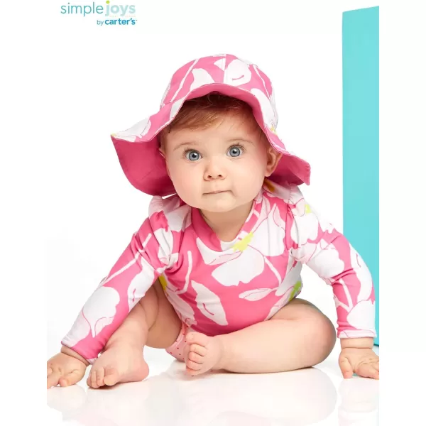 Simple Joys by Carter's Toddlers and Baby Girls' 3-Piece Assorted Rashguard Sets