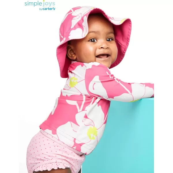 Simple Joys by Carter's Toddlers and Baby Girls' 3-Piece Assorted Rashguard Sets