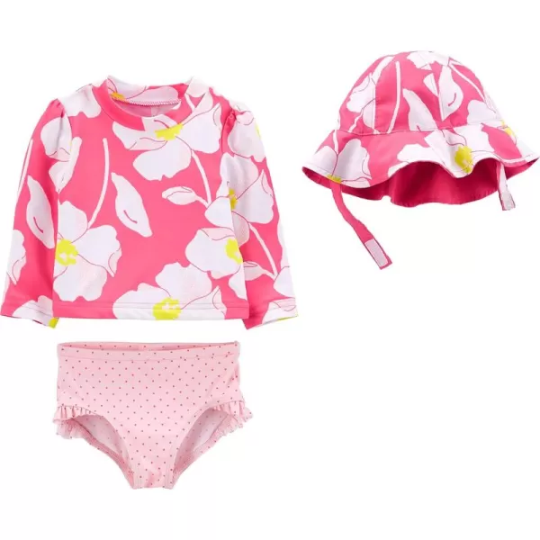 Simple Joys by Carter's Toddlers and Baby Girls' 3-Piece Assorted Rashguard Sets