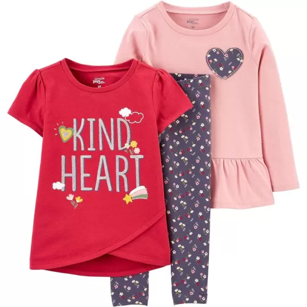 Simple Joys by Carter's Toddlers and Baby Girls' 3-Piece Playwear Set