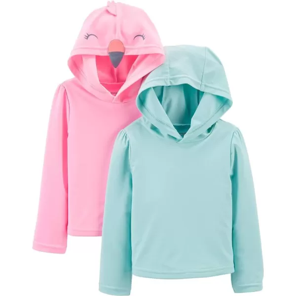 Simple Joys by Carter's Toddlers and Baby Girls' Assorted Rashguard Set, Pack of 2