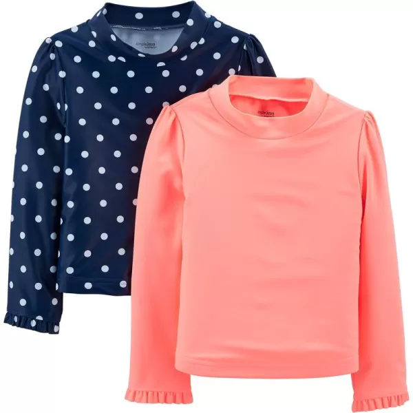 Simple Joys by Carter's Toddlers and Baby Girls' Assorted Rashguard Set, Pack of 2