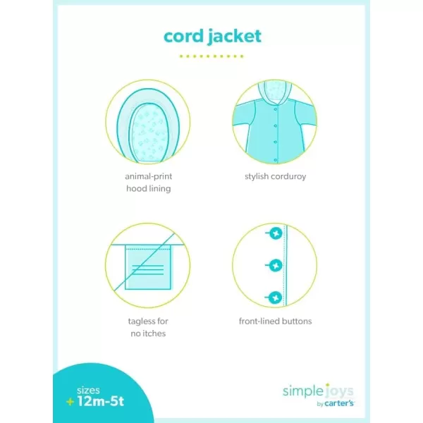 Simple Joys by Carter's Toddlers and Baby Girls' Corduroy Jacket