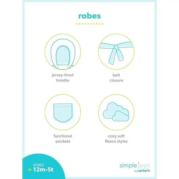 Simple Joys by Carter's Toddlers and Baby Girls' Hooded Sleeper Robe