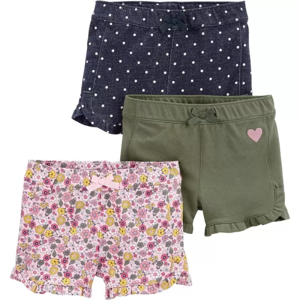 Simple Joys by Carter's Toddlers and Baby Girls' Knit Shorts, Pack of 3