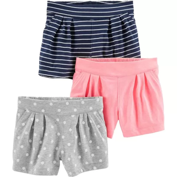 Simple Joys by Carter's Toddlers and Baby Girls' Knit Shorts, Pack of 3