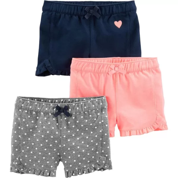 Simple Joys by Carter's Toddlers and Baby Girls' Knit Shorts, Pack of 3