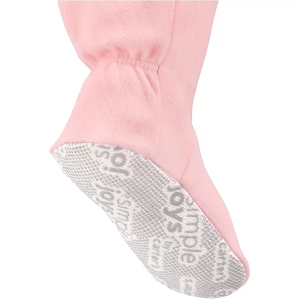 Simple Joys by Carter's Toddlers and Baby Girls' Loose-Fit Flame Resistant Fleece Footed Pajamas, Pack of 3