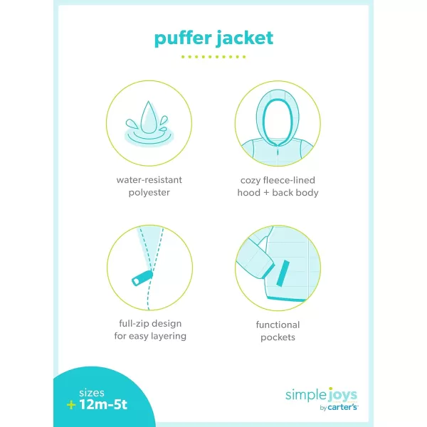 Simple Joys by Carter's Toddlers and Baby Girls' Puffer Jacket