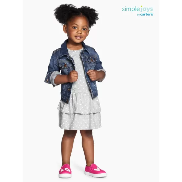 Simple Joys by Carter's Toddlers and Baby Girls' Short-Sleeve and Sleeveless Dress Sets, Pack of 2