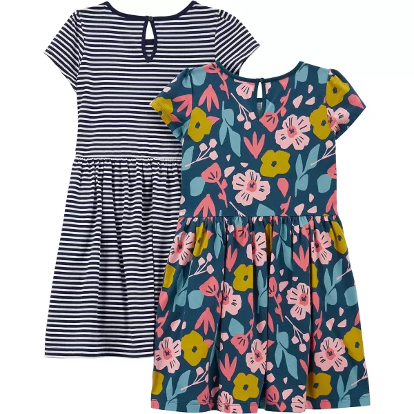 Simple Joys by Carter's Toddlers and Baby Girls' Short-Sleeve and Sleeveless Dress Sets, Pack of 2