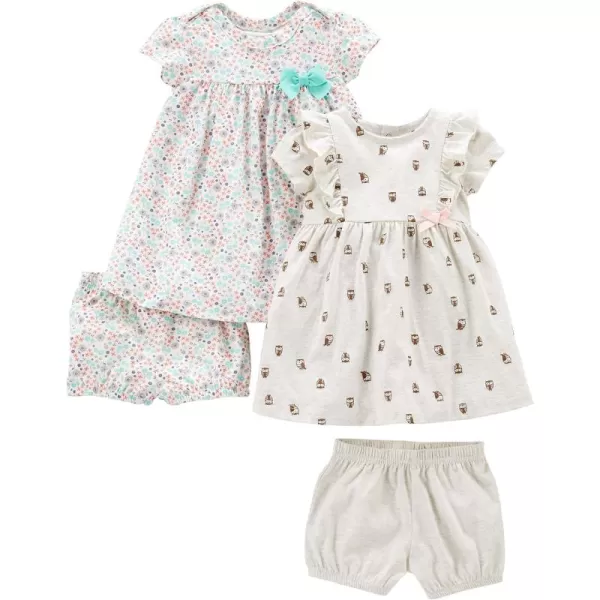 Simple Joys by Carter's Toddlers and Baby Girls' Short-Sleeve and Sleeveless Dress Sets, Pack of 2