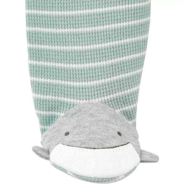 Simple Joys by Carter's Unisex Babies' 2-Way Zip Thermal Footed Sleep and Play, Pack of 2