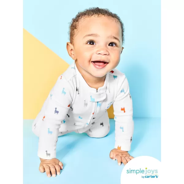 Simple Joys by Carter's Unisex Babies' Cotton Footed Sleep and Play, Pack of 2