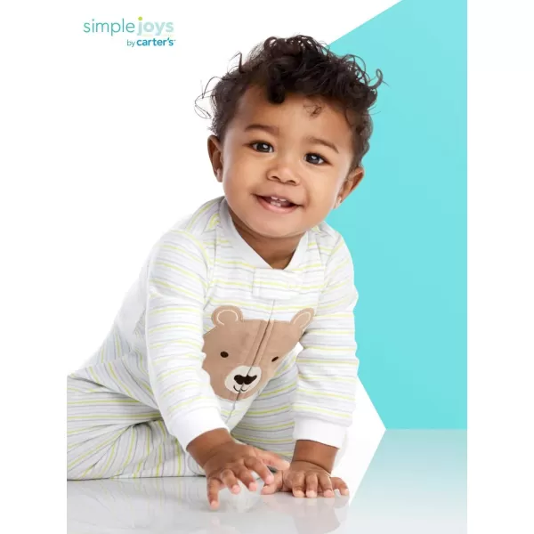 Simple Joys by Carter's Unisex Babies' Cotton Footed Sleep and Play, Pack of 2