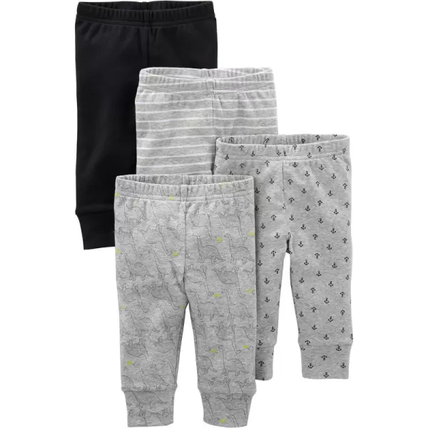 Simple Joys by Carter's Unisex Babies' Cotton Pants, Pack of 4