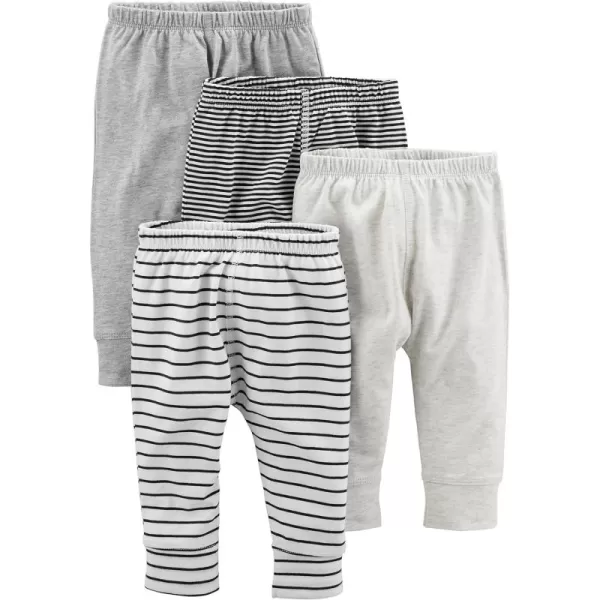 Simple Joys by Carter's Unisex Babies' Cotton Pants, Pack of 4