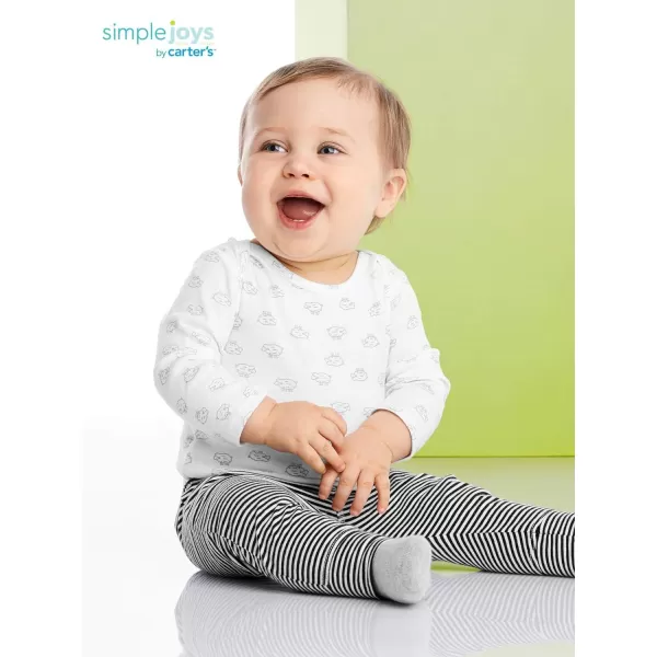 Simple Joys by Carter's Unisex Babies' Cotton Pants, Pack of 4