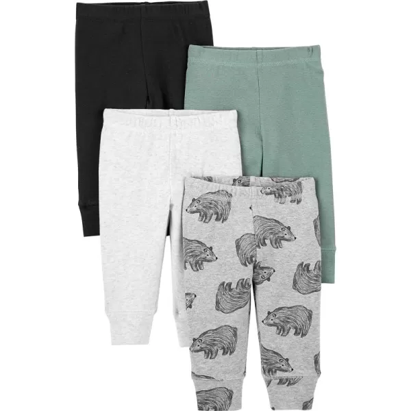 Simple Joys by Carter's Unisex Babies' Cotton Pants, Pack of 4