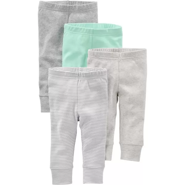 Simple Joys by Carter's Unisex Babies' Cotton Pants, Pack of 4