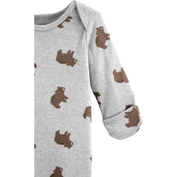 Simple Joys by Carter's Unisex Babies' Cotton Sleeper Gown, Pack of 3