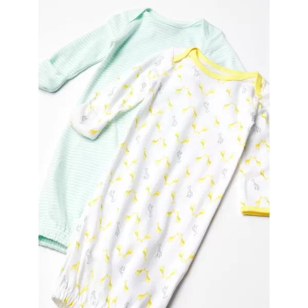 Simple Joys by Carter's Unisex Babies' Cotton Sleeper Gown, Pack of 3