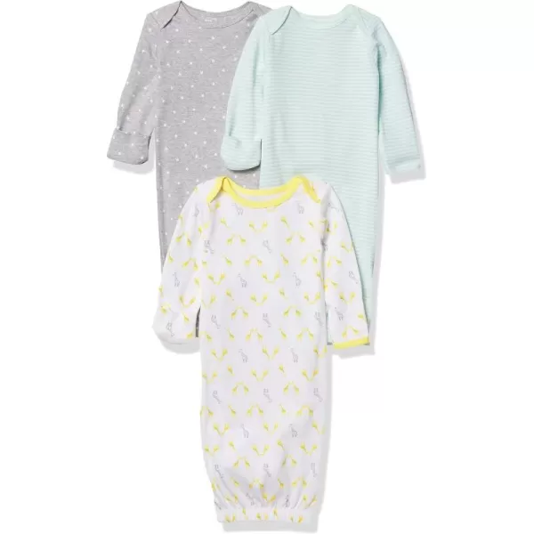 Simple Joys by Carter's Unisex Babies' Cotton Sleeper Gown, Pack of 3