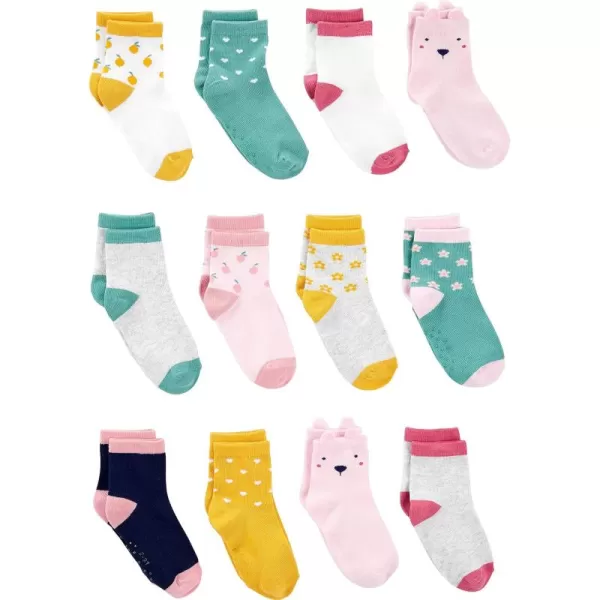 Simple Joys by Carter's Unisex Babies' Crew Socks, 12 pairs