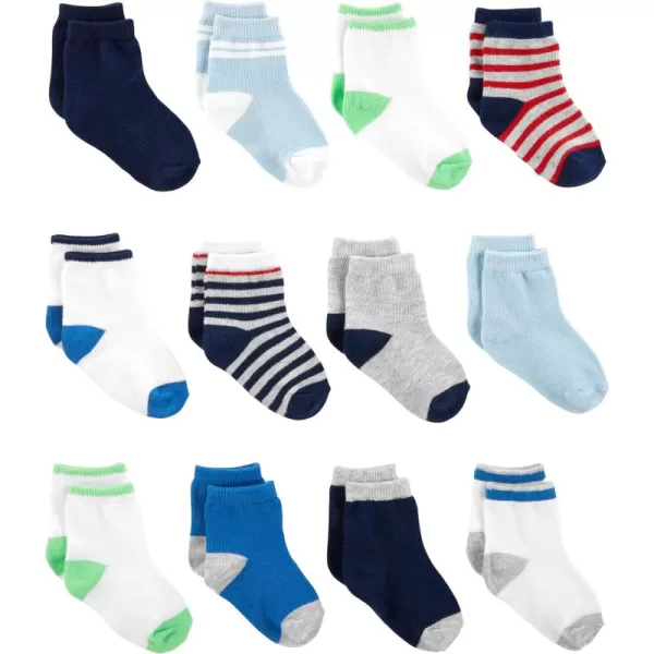 Simple Joys by Carter's Unisex Babies' Crew Socks, 12 pairs