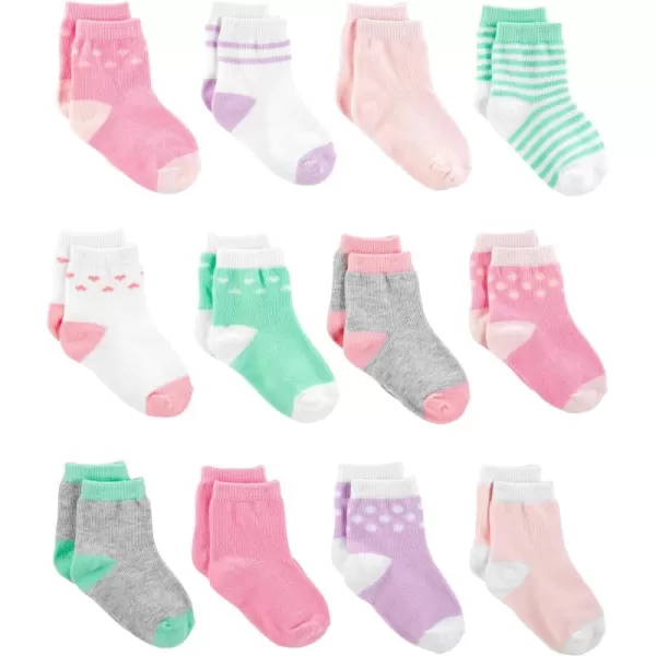 Simple Joys by Carter's Unisex Babies' Crew Socks, 12 pairs