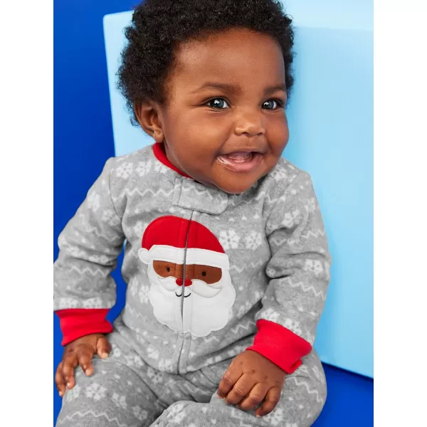 Simple Joys by Carter's Unisex Babies' Holiday Fleece Footed Sleep and Play, Pack of 2