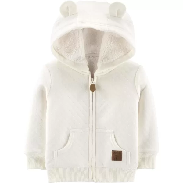 Simple Joys by Carter's Unisex Babies' Hooded Sweater Jacket with Sherpa Lining