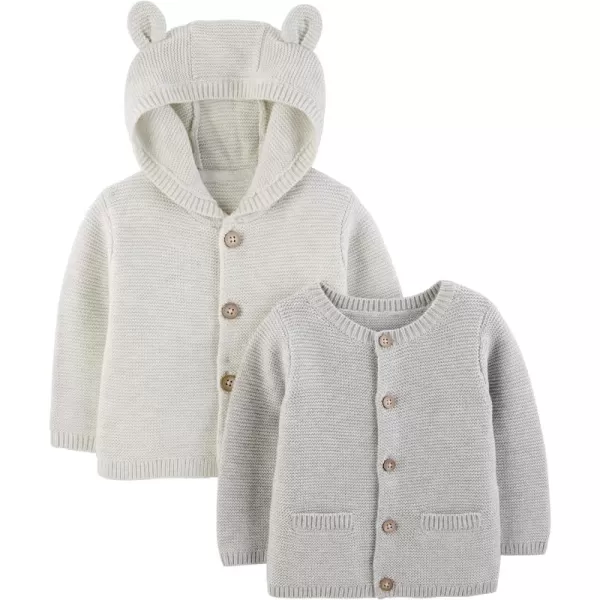 Simple Joys by Carter's Unisex Babies' Knit Cardigan Sweaters, Pack of 2