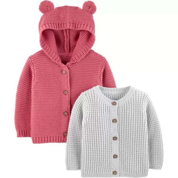 Simple Joys by Carter's Unisex Babies' Knit Cardigan Sweaters, Pack of 2