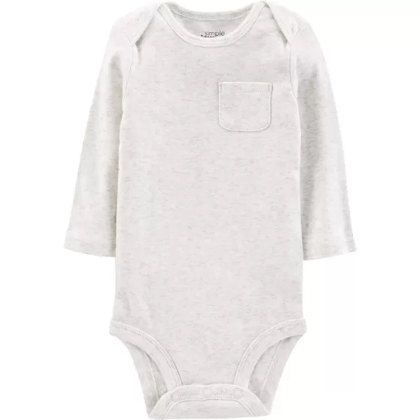 Simple Joys by Carter's Unisex Babies' Long-Sleeve Bodysuit, Pack of 5