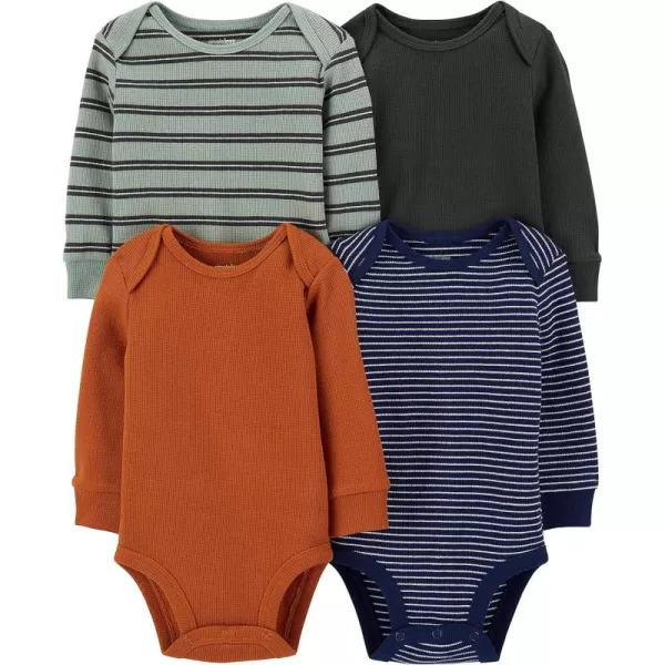 Simple Joys by Carter's Unisex Babies' Long-Sleeve Thermal Bodysuits, Pack of 4