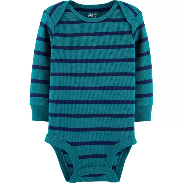 Simple Joys by Carter's Unisex Babies' Long-Sleeve Thermal Bodysuits, Pack of 4