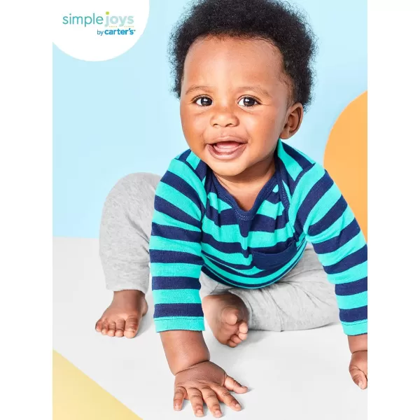 Simple Joys by Carter's Unisex Babies' Long-Sleeve Thermal Bodysuits, Pack of 4