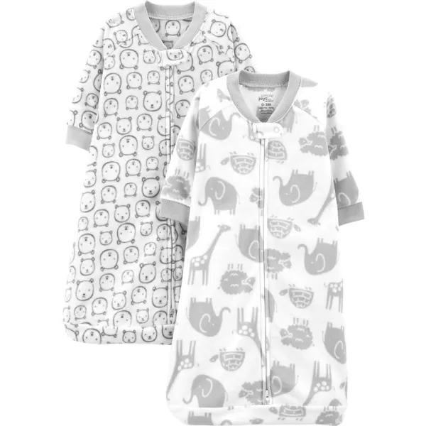 Simple Joys by Carter's Unisex Babies' Microfleece Sleepbag Wearable Blanket, Pack of 2