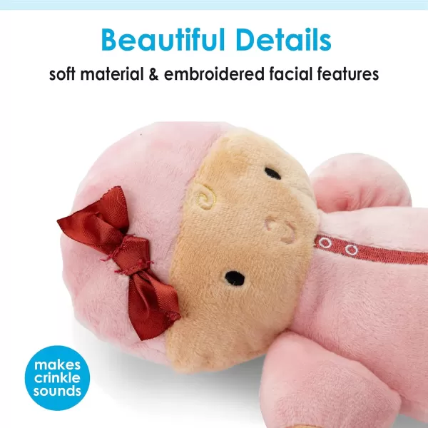 Simple Joys by Carter's Unisex Babies' Plush Playset, Pink/Red, Standard