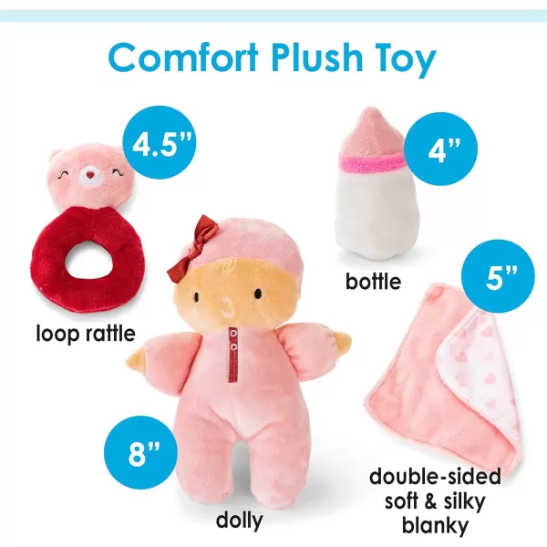 Simple Joys by Carter's Unisex Babies' Plush Playset, Pink/Red, Standard