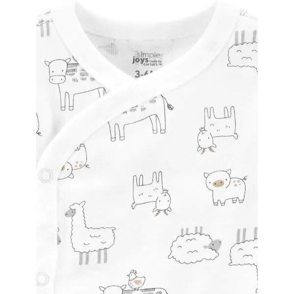Simple Joys by Carter's Unisex Babies' Short-Sleeve Bodysuit, Multipacks