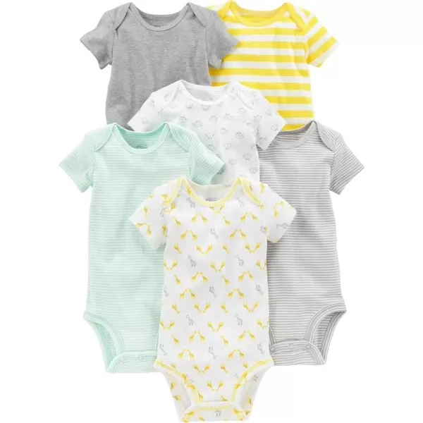 Simple Joys by Carter's Unisex Babies' Short-Sleeve Bodysuit, Multipacks