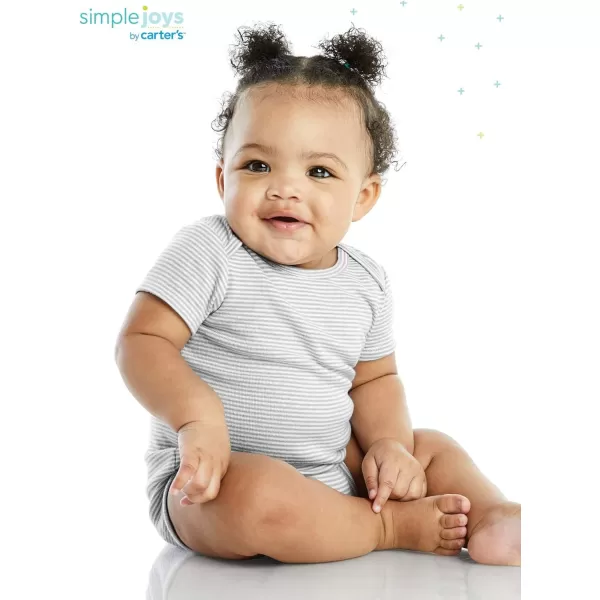 Simple Joys by Carter's Unisex Babies' Short-Sleeve Bodysuit, Multipacks