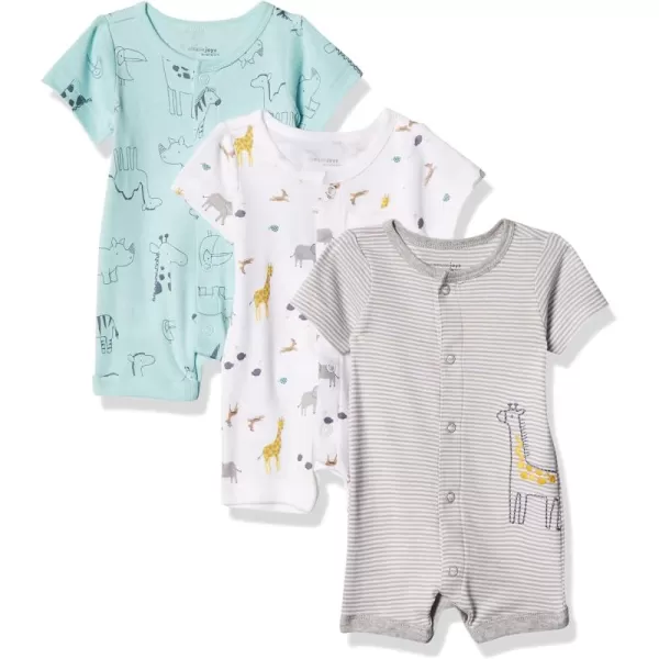 Simple Joys by Carter's Unisex Babies' Snap-Up Rompers, Pack of 3